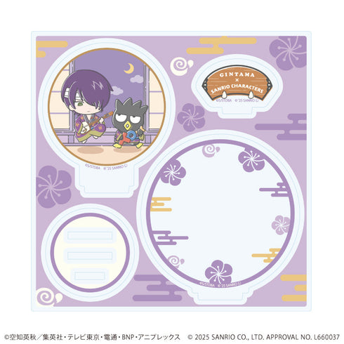 『銀魂×サンリオキャラクターズ』アクリルスタンドプレート10/高杉晋助×バッドばつ丸(コラボイラスト)